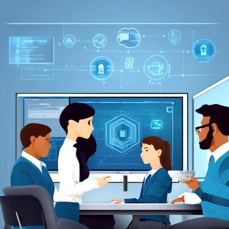 Schutzschild mit digitalem Hintergrund